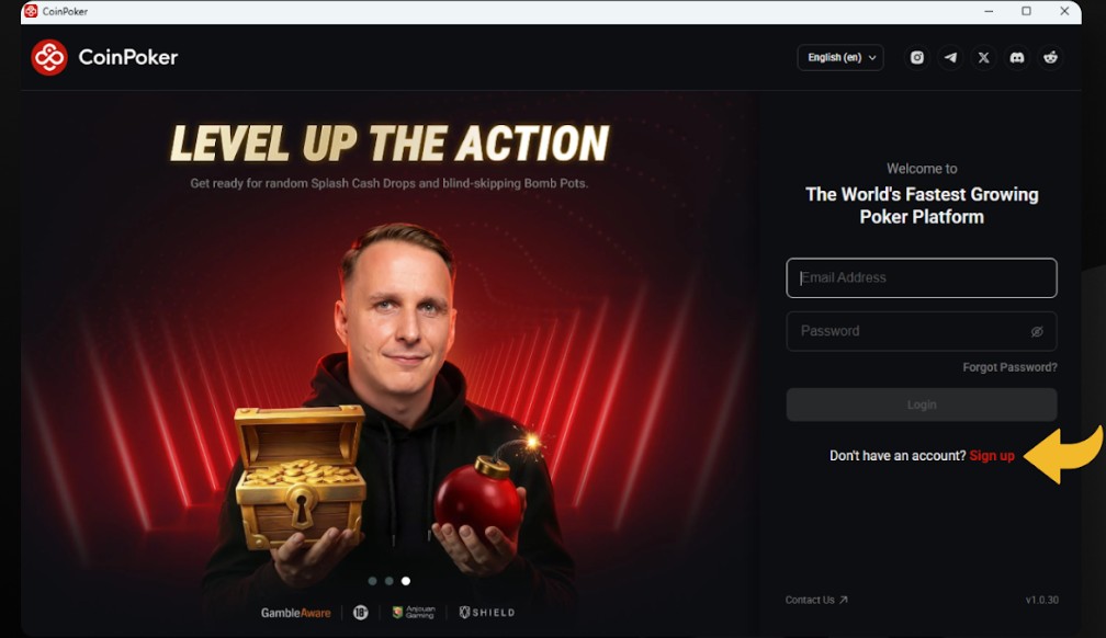 CoinPoker Sign Up FT